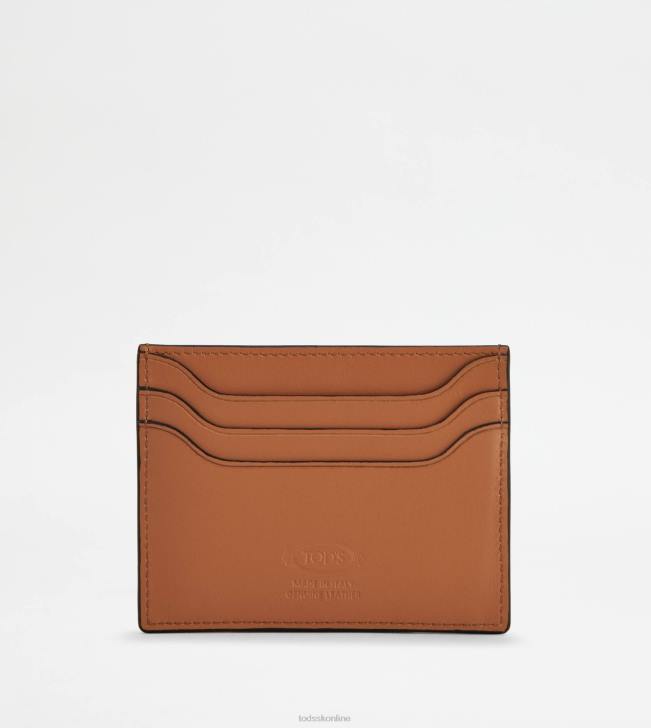 Tod\'s 8NXV494 hnedá ženy puzdro na kreditné karty v koži