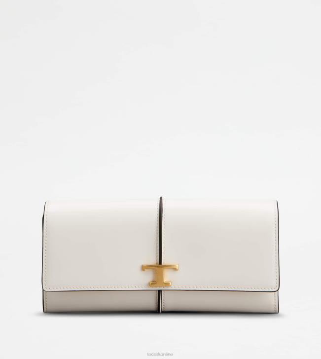 Tod's 8NXV495 biely ženy t nadčasová peňaženka v koži