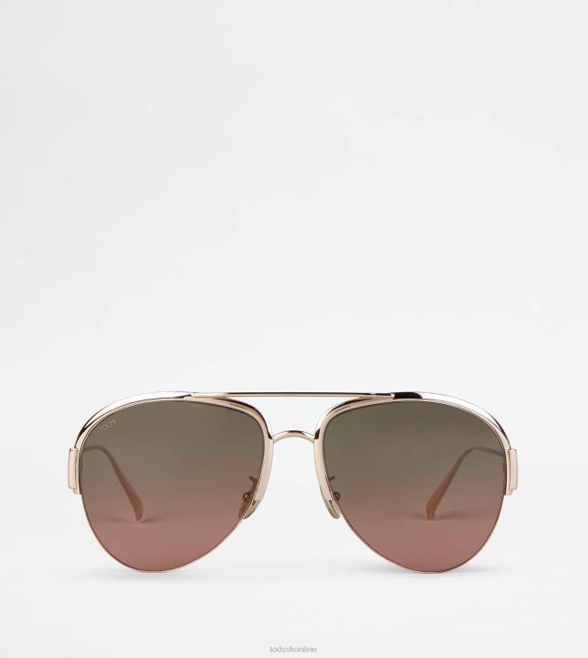 Tod's 8NXV522 zlato ženy pilotné slnečné okuliare