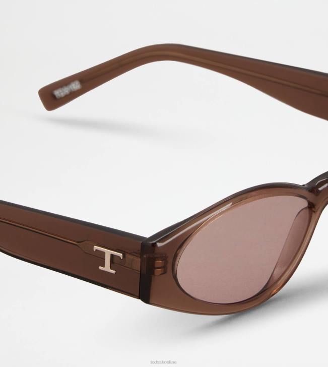 Tod\'s 8NXV526 hnedá ženy oválne slnečné okuliare