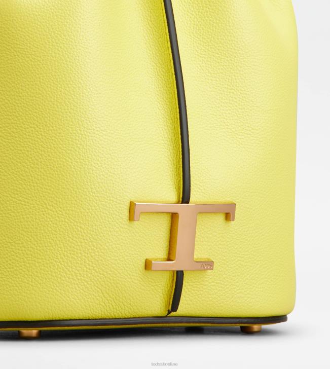 Tod\'s 8NXV438 žltá ženy t nadčasová kabelka z mikro kože