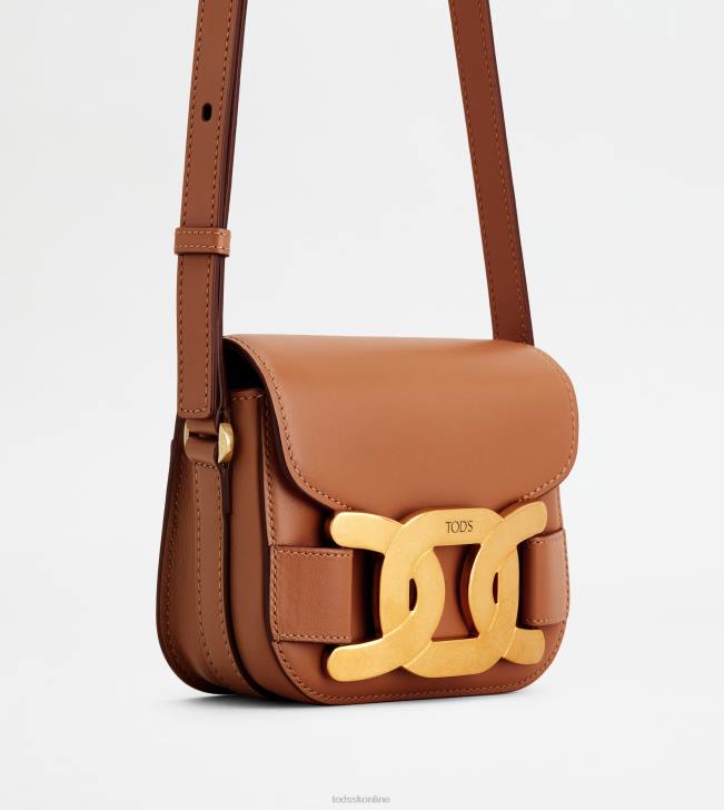 Tod\'s 8NXV440 hnedá ženy kožená mini crossbody kabelka