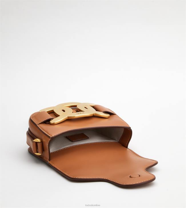 Tod\'s 8NXV440 hnedá ženy kožená mini crossbody kabelka