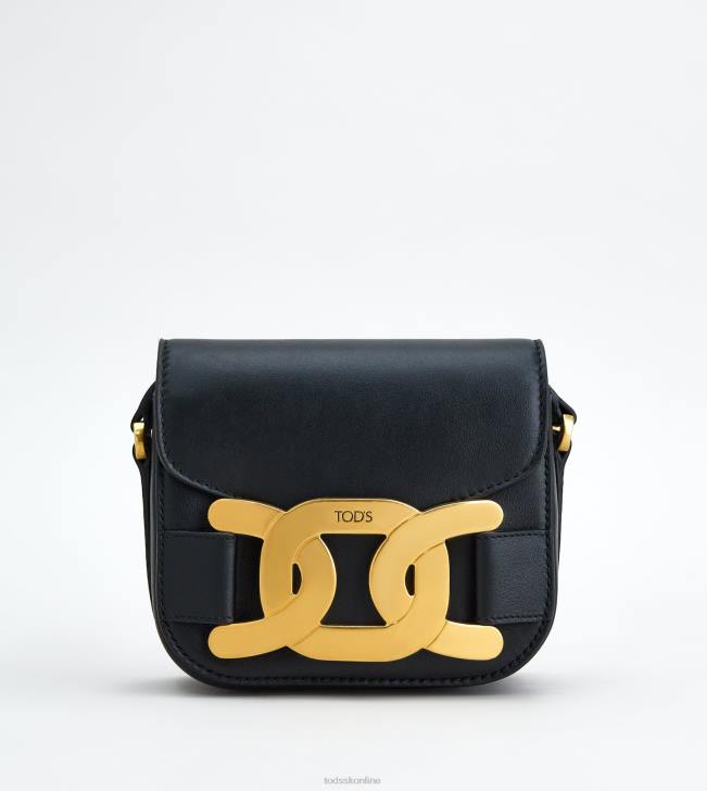 Tod's 8NXV441 čierna ženy kožená mini crossbody kabelka