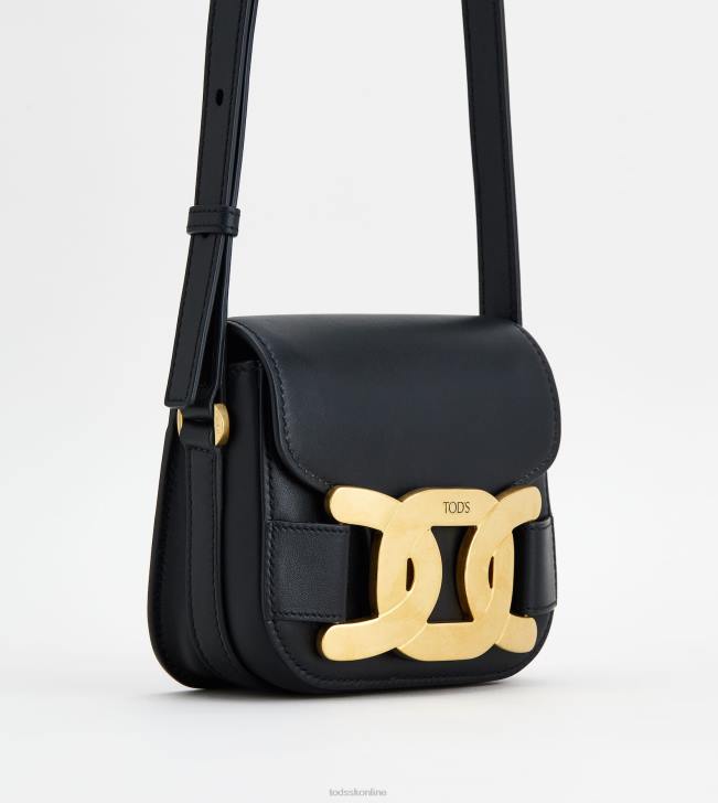 Tod\'s 8NXV441 čierna ženy kožená mini crossbody kabelka