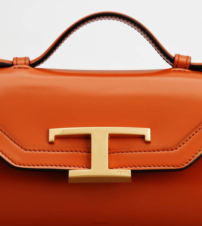 Tod\'s 8NXV442 oranžová ženy t nadčasová crossbody kabelka z mikro kože