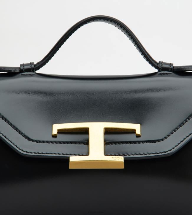 Tod\'s 8NXV443 čierna ženy t nadčasová crossbody kabelka z mikro kože