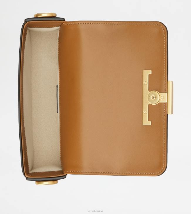 Tod\'s 8NXV444 hnedá ženy t nadčasová crossbody kabelka v koženej mini kabelke
