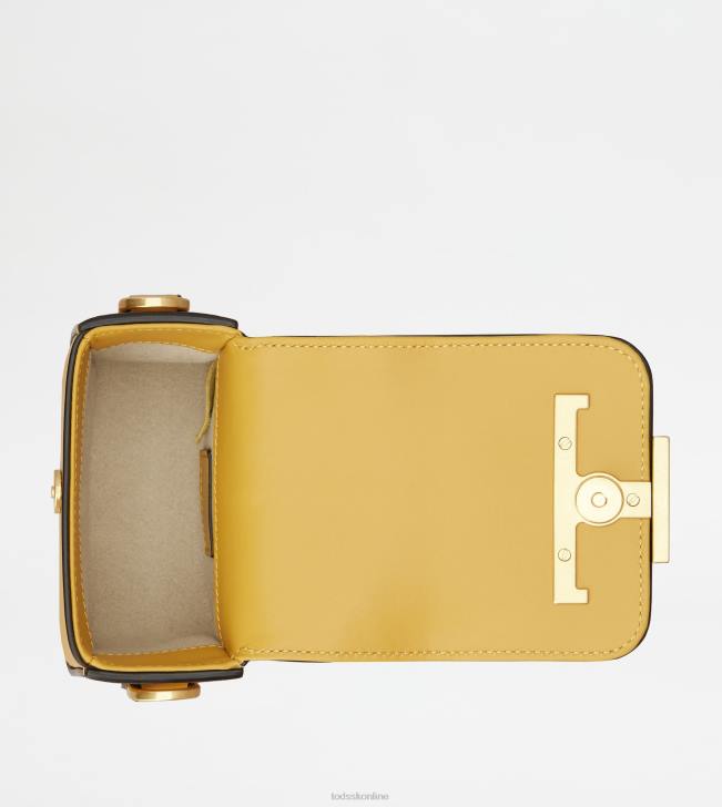 Tod\'s 8NXV448 žltá ženy t nadčasová crossbody kabelka z mikro kože