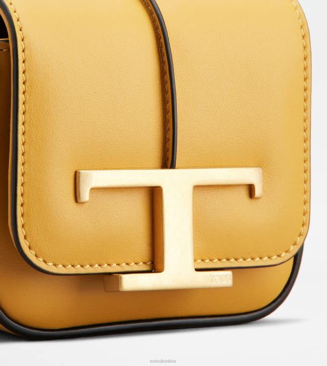 Tod\'s 8NXV448 žltá ženy t nadčasová crossbody kabelka z mikro kože