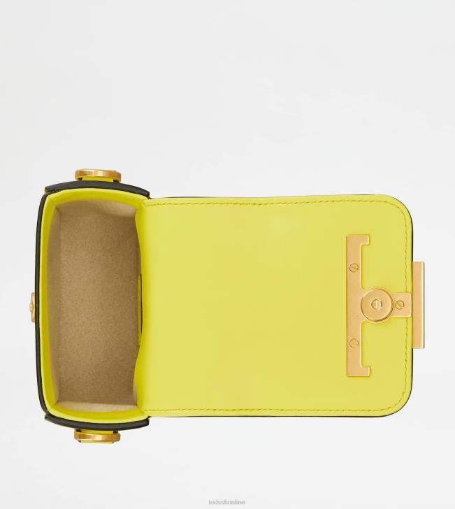 Tod\'s 8NXV453 žltá ženy t nadčasová crossbody kabelka z mikro kože