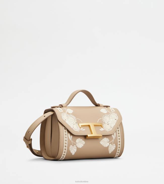 Tod\'s 8NXV455 béžová ženy t nadčasová crossbody kabelka z mikro kože
