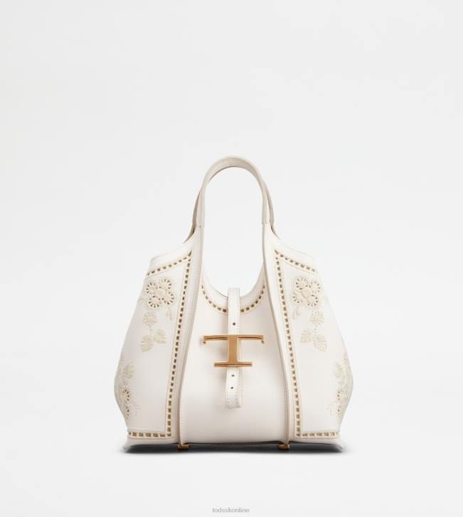 Tod's 8NXV335 biely ženy t nadčasová nákupná taška v koženej mini