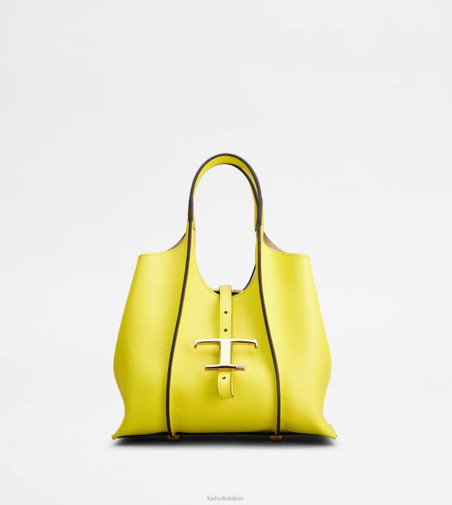 Tod's 8NXV336 žltá ženy t nadčasová nákupná taška v koženej mini