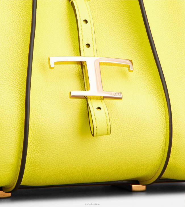 Tod\'s 8NXV336 žltá ženy t nadčasová nákupná taška v koženej mini