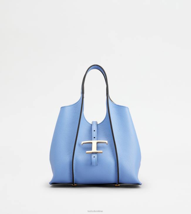 Tod's 8NXV337 svetlo modrá ženy t nadčasová nákupná taška v koženej mini