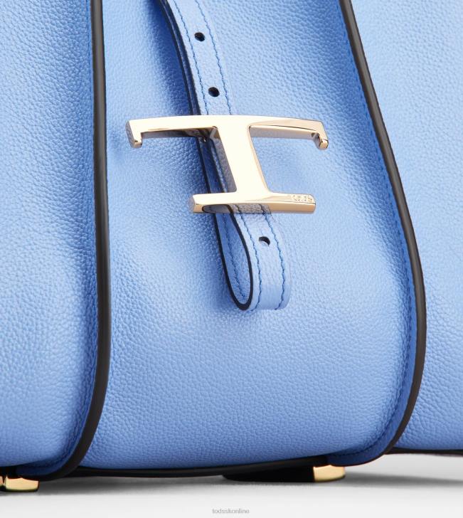 Tod\'s 8NXV337 svetlo modrá ženy t nadčasová nákupná taška v koženej mini
