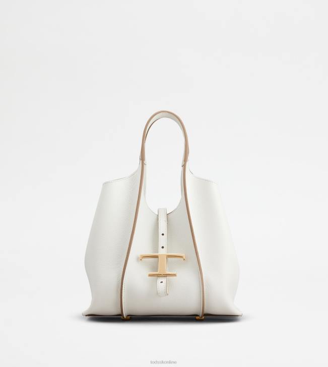 Tod's 8NXV339 biely ženy t nadčasová nákupná taška v koženej mini