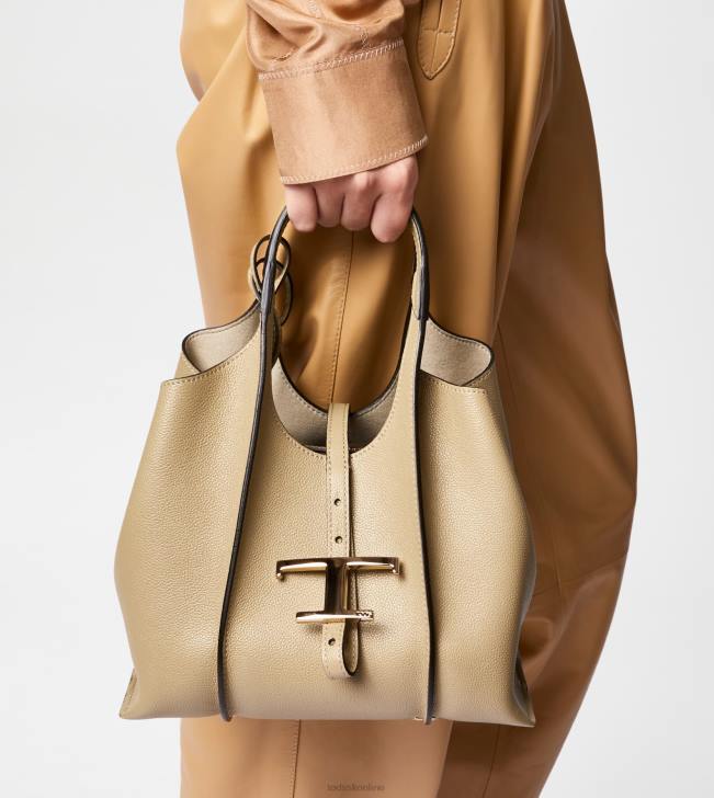 Tod\'s 8NXV340 béžová ženy t nadčasová nákupná taška v koženej mini
