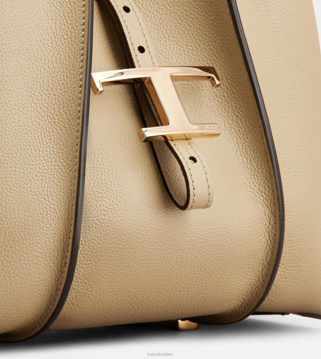 Tod\'s 8NXV340 béžová ženy t nadčasová nákupná taška v koženej mini