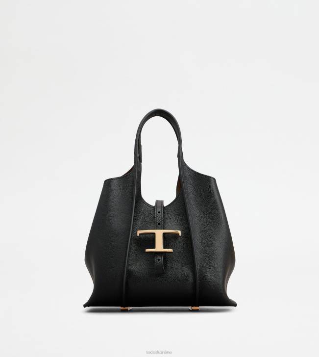 Tod's 8NXV344 čierna ženy t nadčasová nákupná taška v koženej mini