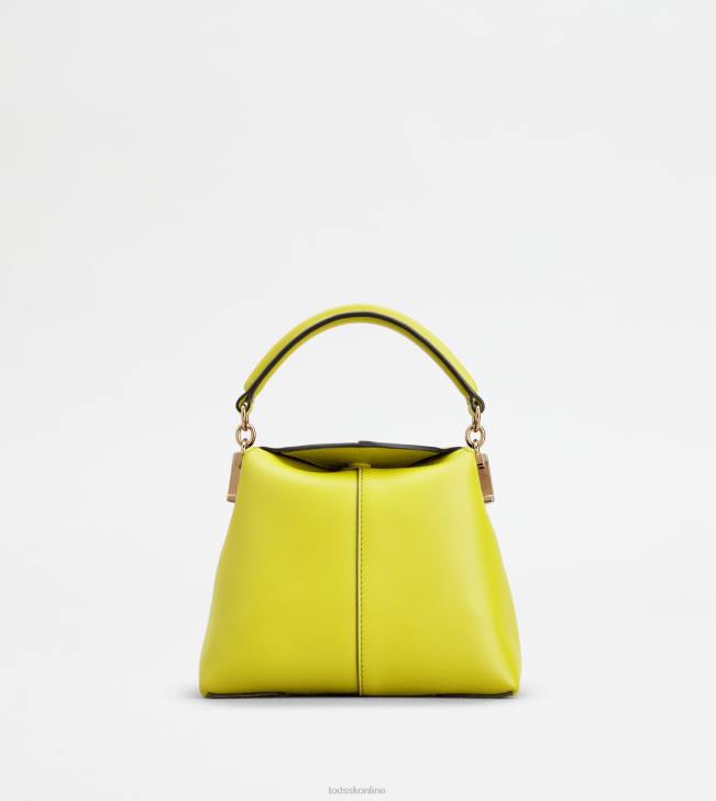 Tod's 8NXV345 žltá ženy Tote messenger bag t puzdro v koženom mikro