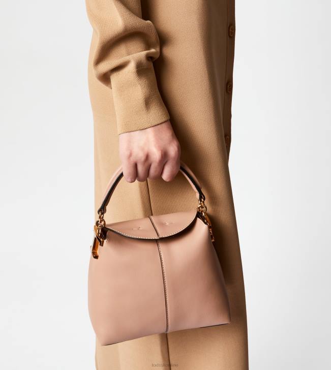 Tod\'s 8NXV346 Ružová ženy Tote messenger bag t puzdro v koženom mikro