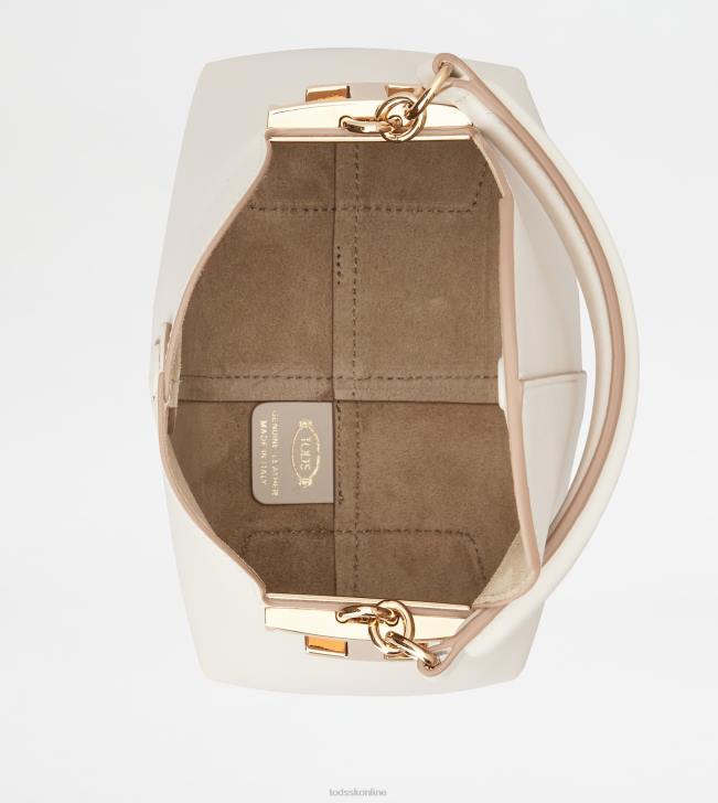 Tod\'s 8NXV347 biely ženy Tote messenger bag t puzdro v koženom mikro