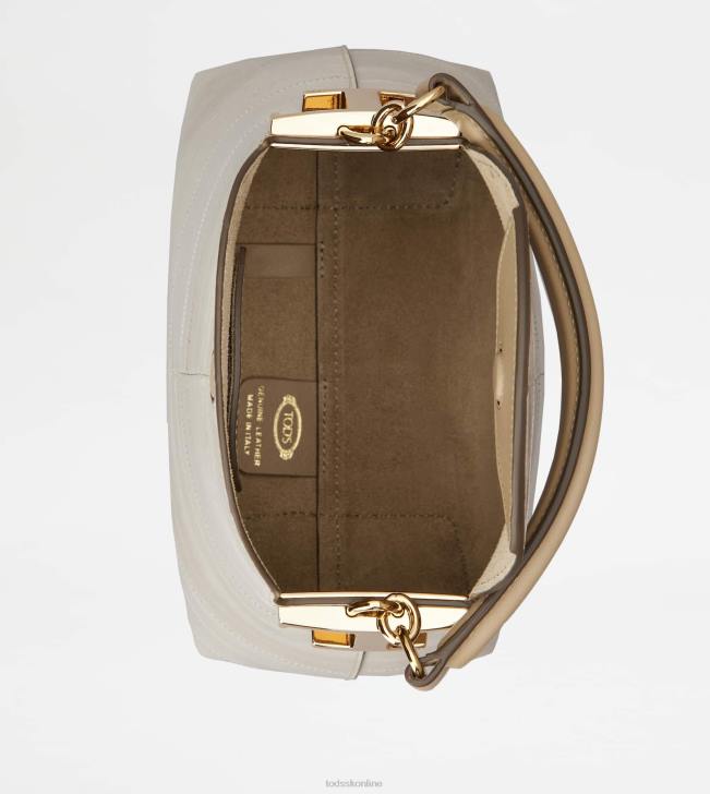 Tod\'s 8NXV348 sivá ženy messenger tote bag t puzdro z úhorej kože mikro