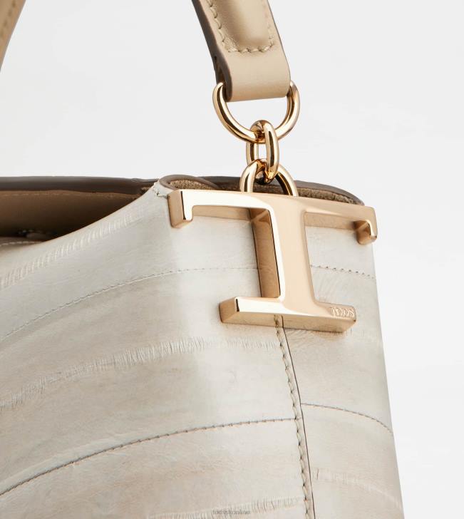 Tod\'s 8NXV348 sivá ženy messenger tote bag t puzdro z úhorej kože mikro
