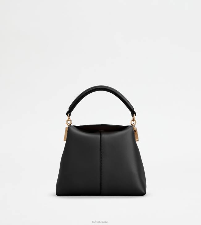 Tod's 8NXV349 čierna ženy Tote messenger bag t puzdro v koženom mikro