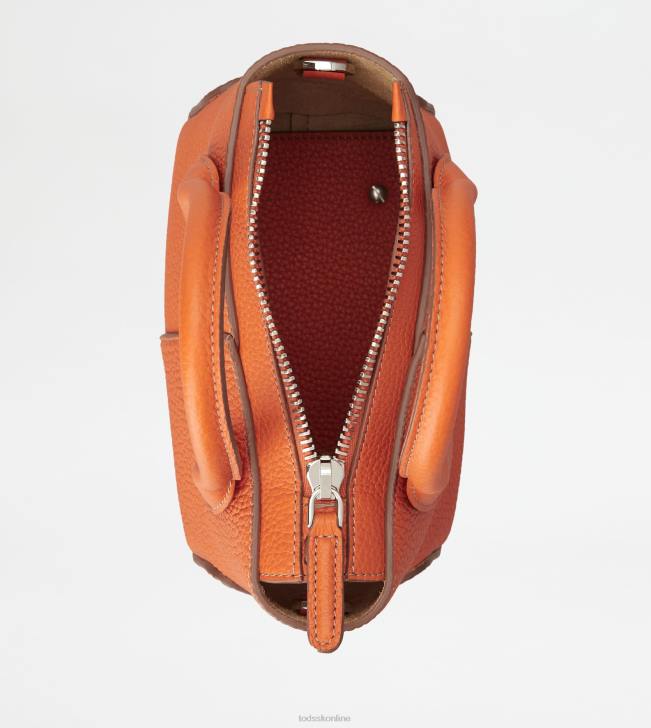 Tod\'s 8NXV358 oranžová ženy taška v koženej mini taške
