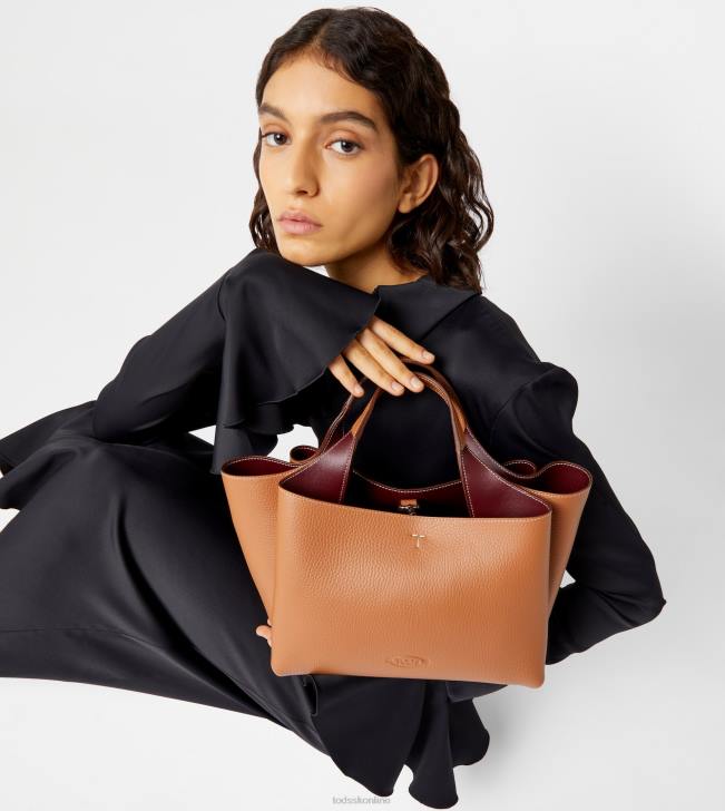 Tod\'s 8NXV359 hnedá ženy kožená mini kabelka