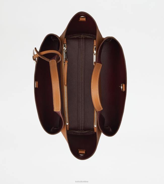 Tod\'s 8NXV359 hnedá ženy kožená mini kabelka
