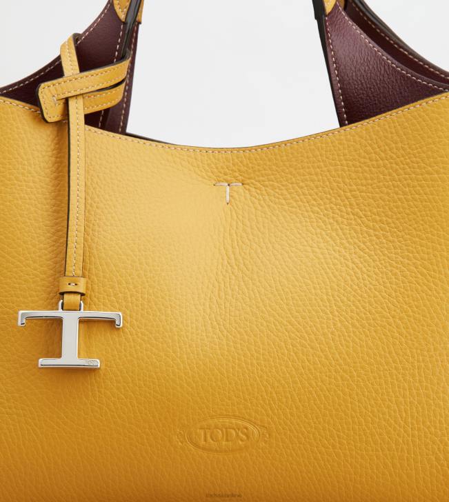 Tod\'s 8NXV360 žltá ženy kožená mini kabelka