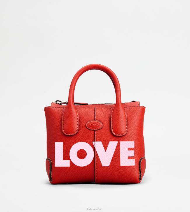 Tod's 8NXV364 červená ženy taška v koženej mini taške