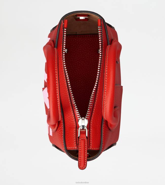 Tod\'s 8NXV364 červená ženy taška v koženej mini taške
