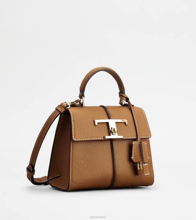 Tod\'s 8NXV373 hnedá ženy t nadčasová kabelka v koženej mini