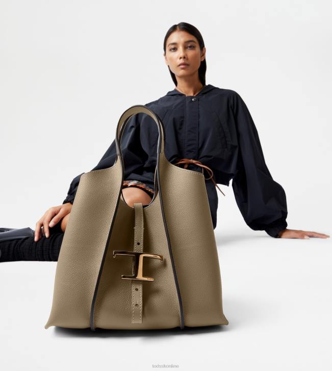 Tod\'s 8NXV375 sivá ženy t nadčasová nákupná taška v koženej mini