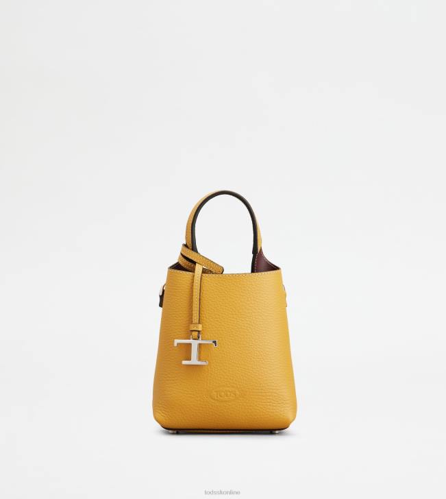 Tod's 8NXV462 žltá ženy mikro taška z kože