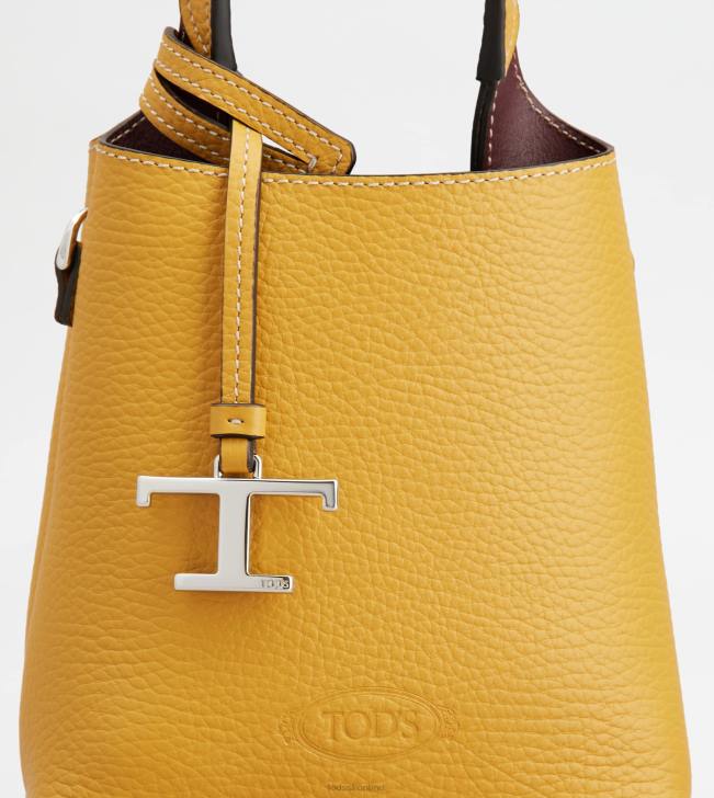 Tod\'s 8NXV462 žltá ženy mikro taška z kože