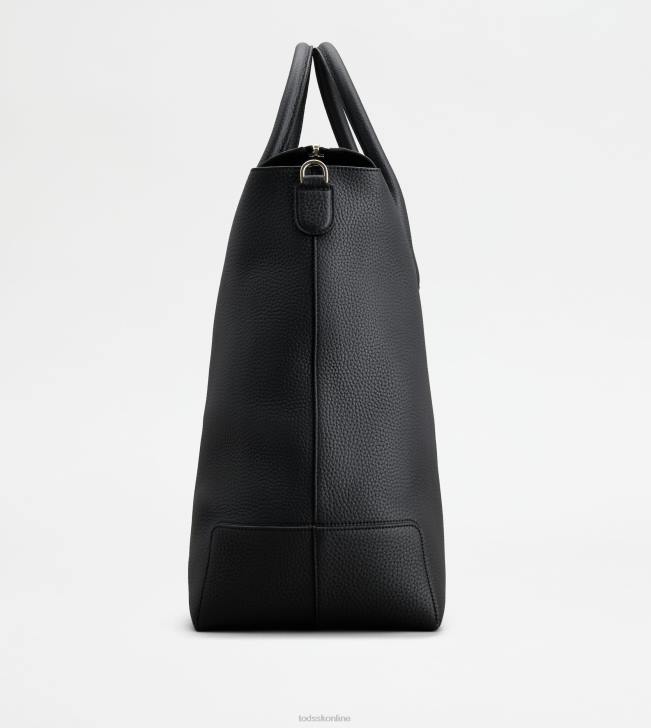 Tod\'s 8NXV256 čierna ženy cestovná taška di bag z kože