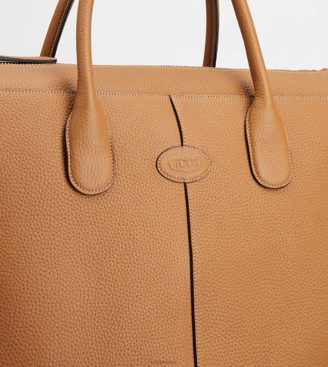 Tod\'s 8NXV257 hnedá ženy cestovná taška di bag z kože