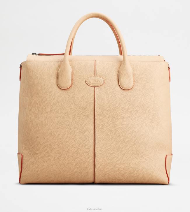 Tod's 8NXV258 béžová ženy cestovná taška di bag z kože