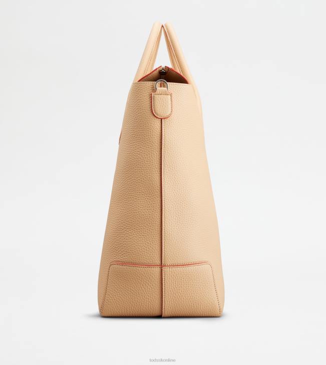 Tod\'s 8NXV258 béžová ženy cestovná taška di bag z kože