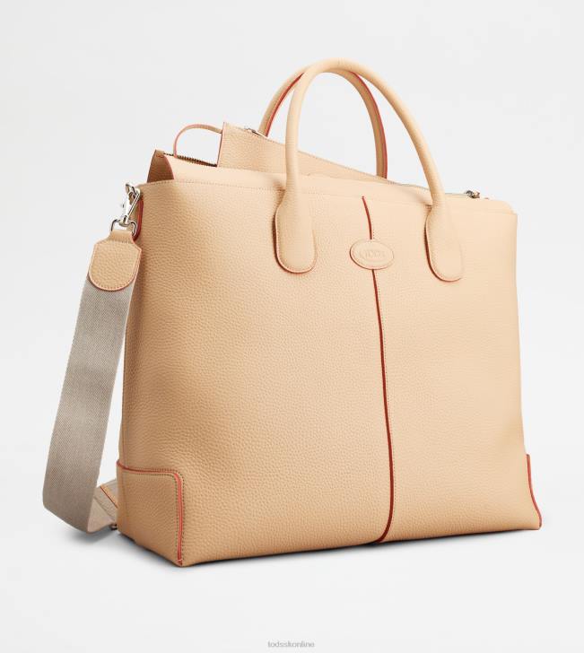 Tod\'s 8NXV258 béžová ženy cestovná taška di bag z kože