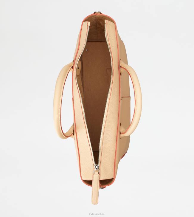 Tod\'s 8NXV258 béžová ženy cestovná taška di bag z kože