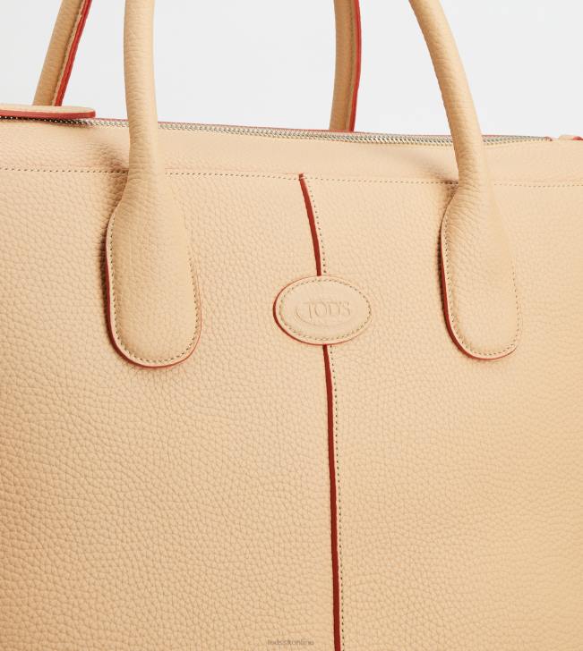 Tod\'s 8NXV258 béžová ženy cestovná taška di bag z kože