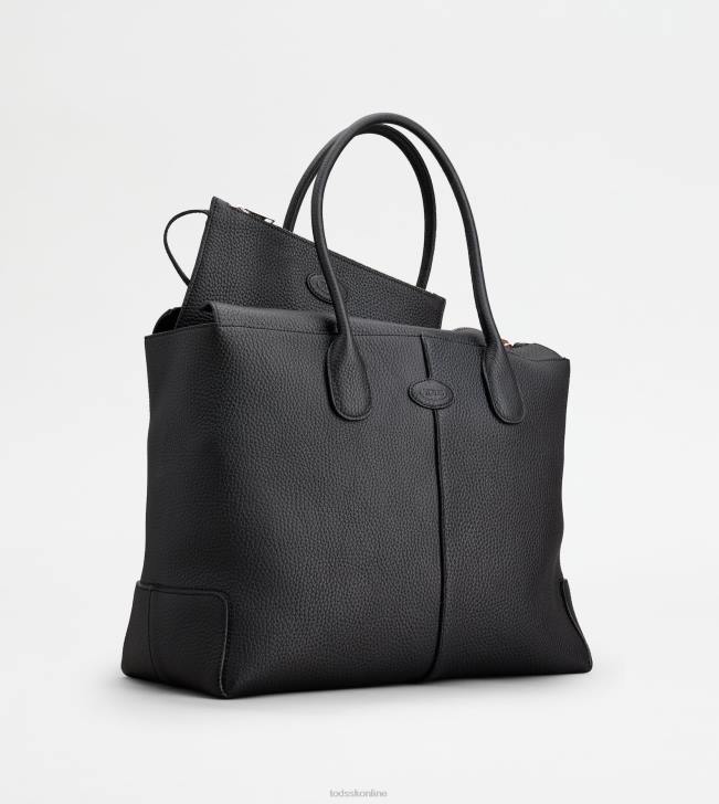 Tod\'s 8NXV266 čierna ženy taška z kože veľká