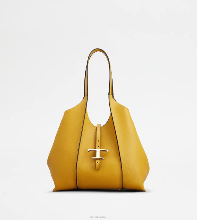 Tod's 8NXV279 žltá ženy t nadčasová nákupná taška z kože malá
